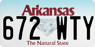 AR license plate 672WTY
