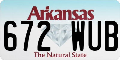 AR license plate 672WUB