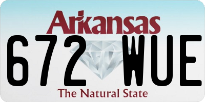 AR license plate 672WUE