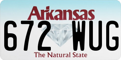 AR license plate 672WUG