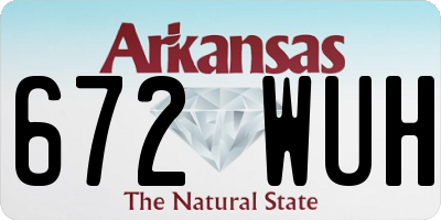 AR license plate 672WUH