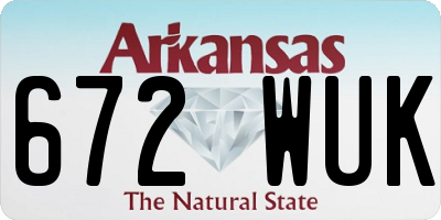 AR license plate 672WUK