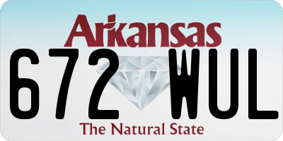 AR license plate 672WUL