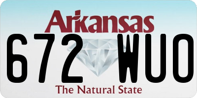 AR license plate 672WUO