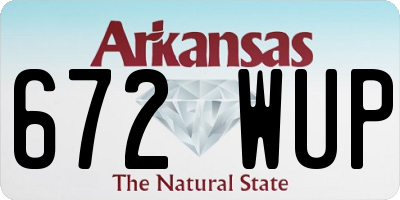 AR license plate 672WUP
