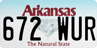 AR license plate 672WUR