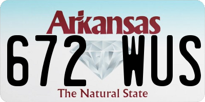 AR license plate 672WUS