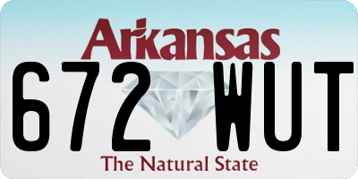 AR license plate 672WUT