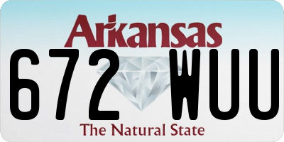AR license plate 672WUU