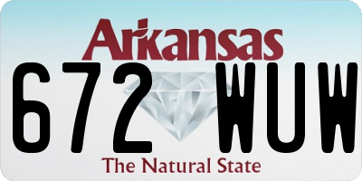 AR license plate 672WUW