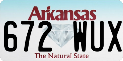 AR license plate 672WUX