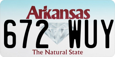 AR license plate 672WUY