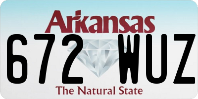 AR license plate 672WUZ