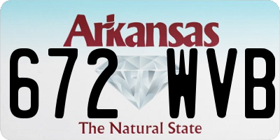 AR license plate 672WVB