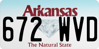 AR license plate 672WVD