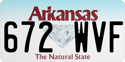 AR license plate 672WVF