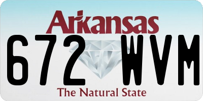 AR license plate 672WVM