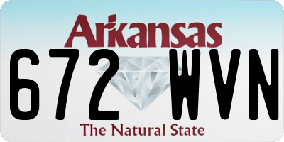 AR license plate 672WVN