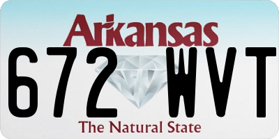 AR license plate 672WVT