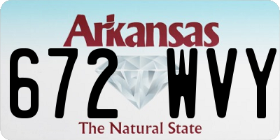 AR license plate 672WVY