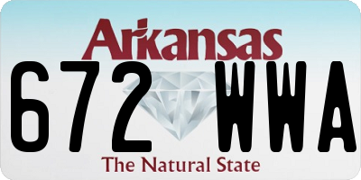 AR license plate 672WWA