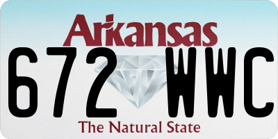 AR license plate 672WWC