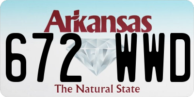 AR license plate 672WWD