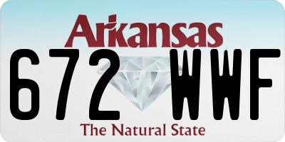 AR license plate 672WWF