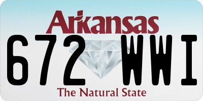 AR license plate 672WWI