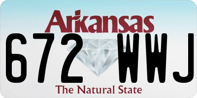 AR license plate 672WWJ