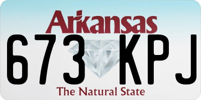 AR license plate 673KPJ