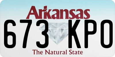 AR license plate 673KPO
