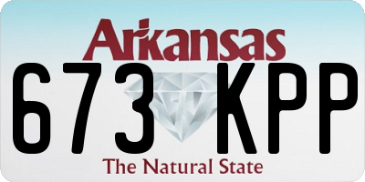 AR license plate 673KPP