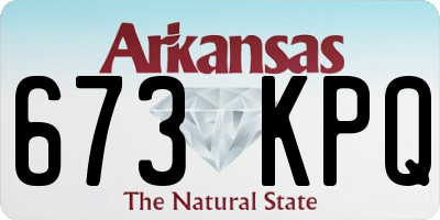 AR license plate 673KPQ