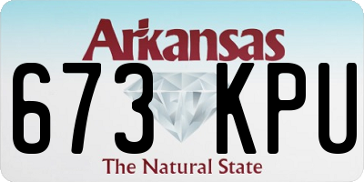 AR license plate 673KPU