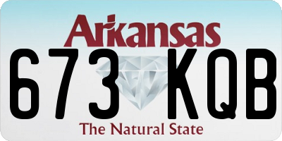AR license plate 673KQB