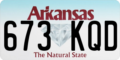 AR license plate 673KQD