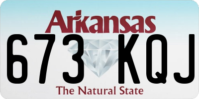 AR license plate 673KQJ