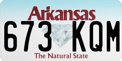 AR license plate 673KQM