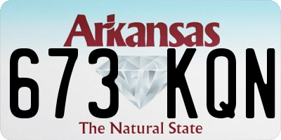 AR license plate 673KQN