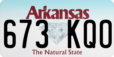 AR license plate 673KQO