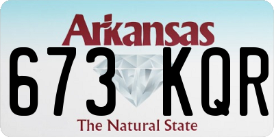 AR license plate 673KQR