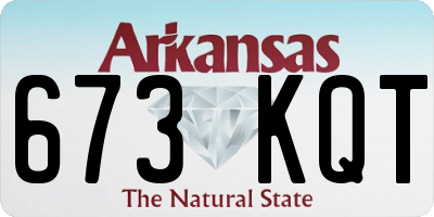 AR license plate 673KQT