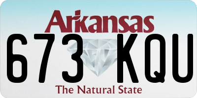 AR license plate 673KQU