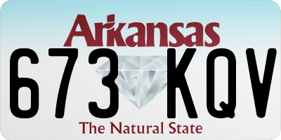 AR license plate 673KQV
