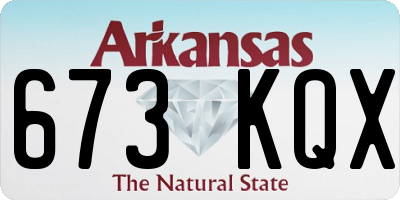 AR license plate 673KQX
