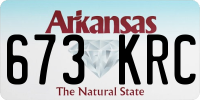 AR license plate 673KRC