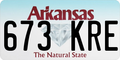 AR license plate 673KRE