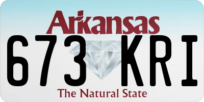 AR license plate 673KRI