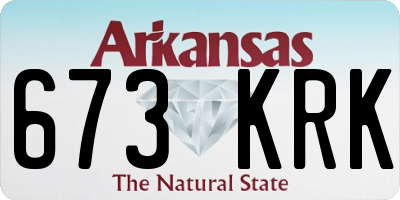 AR license plate 673KRK